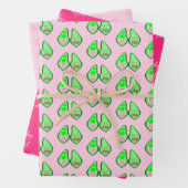 準備ができてポップ・アートの赤ちゃん女の子ピンクピー赤ちゃんシャワーカスタム ラッピングペーパーシート (インサイチュ)