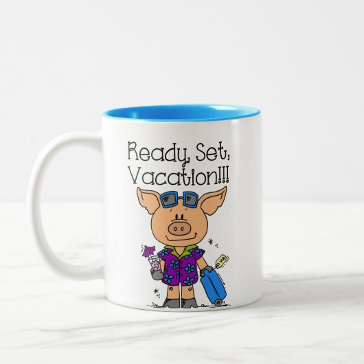 準備ができて休暇 ツートーンマグカップ (左)