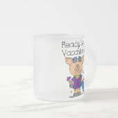 準備ができて休暇 フロストグラスマグカップ (正面右)