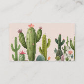 準備ができて女ポップ・アートのの子バルーンサボテン緑の赤ちゃんシャワー エンクロージャーカード (裏面)