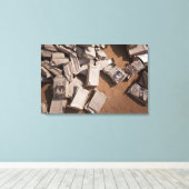 準備ができて盛り上がる食べ食事 キャンバスプリント (インサイチュ (ウッドフロア))