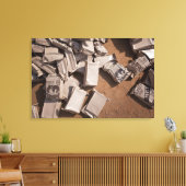 準備ができて盛り上がる食べ食事 キャンバスプリント (インサイチュ (リビング))