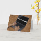 準備ができて、お尻から撮影しない カード (黄色い花)