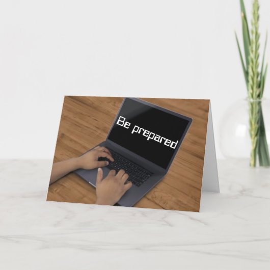 準備ができて、お尻から撮影しない カード (正面)