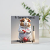 準備ができて、ギニア豚クリケット カード (スタンド正面)