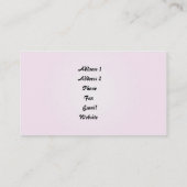 準備が整ったフローラカスタマイズ: 名刺 (裏面)