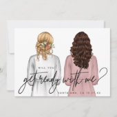 準備してくれるか？ロブスカードの女子たち 招待状 (正面)