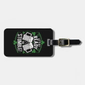 準備してよろよろしよう 面白いセントパトリックデー ラゲッジタグ (正面横)