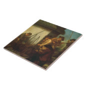 準備します銃(キャンバスの油)を タイル (側面)