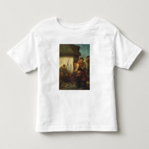 準備します銃(キャンバスの油)を トドラーTシャツ
