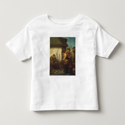 準備します銃(キャンバスの油)を トドラーTシャツ (正面)