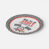 準備だ！レースカー誕生日パーティー ペーパープレート (アングル)