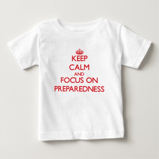 準備の平静そして焦点を保って下さい ベビーTシャツ (正面)