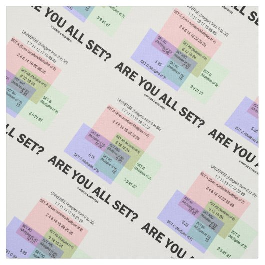 準備はいいか？理論数学のユーモア番号を設定する ファブリック (見本)