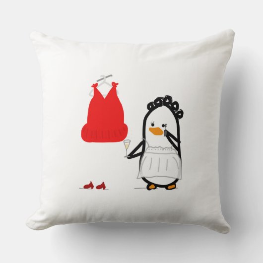 準備をすること-寝室またはドレッシングルームまたは寮の枕 クッション (正面)