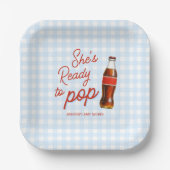 準備ポップ・アートのができてポップ・アートのソーダコーラ男の子シャワー ペーパープレート (正面)