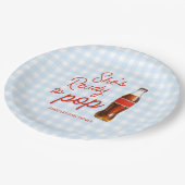 準備ポップ・アートのができてポップ・アートのソーダコーラ男の子シャワー ペーパープレート (アングル)