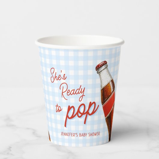 準備ポップ・アートのができてポップ・アートのソーダコーラ男の子シャワー 紙コップ (裏面)