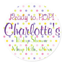 準備ポップ・アートの!パステル水玉模様ベビーシャワー
