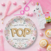 「準備ポップ・アートの」フローラシャワー風船 ペーパープレート (パーティー)