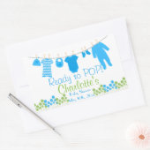 準備ポップ・アートの!ベビー物干し用ベビーシャワー 長方形シール (封筒)