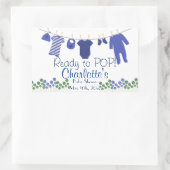 準備ポップ・アートの!ベビー物干し用ベビーシャワー 長方形シール (バッグ)