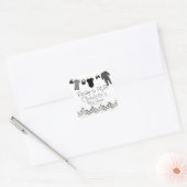 準備ポップ・アートの!物干し用ベビーシャワー スクエアシール (封筒)