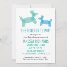 準備完ポップ・アートの了スタイリッシュベビーシャワー招待状 招待状