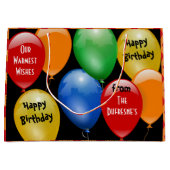 準備完了のパーソナライズされた誕生日 ラージペーパーバッグ (正面)