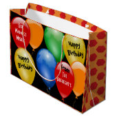 準備完了のパーソナライズされた誕生日 ラージペーパーバッグ (裏面アングル)