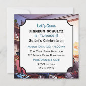 準備完了パーティー | ゲームをテーマにした誕生日パーティー 招待状 (裏面)