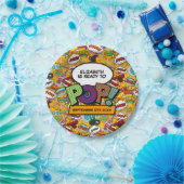 準備完了ポップ・アートのおもしろい·モダン漫画·ブック·ベビー·シャワー ペーパープレート (パーティー)