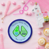 準備完了ポップ・アートの男の赤ちゃんブルーピーカスタム赤ちゃんシャワー ペーパープレート (パーティー)