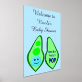 準備完了ポップ・アートの男の赤ちゃんブルーピーカスタム赤ちゃんシャワー 箔ポスター (レイダウン)