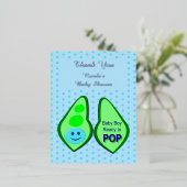 準備完了ポップ・アートの男の赤ちゃんブルーピーカスタム 箔シーズンポストカード (立ち正面)