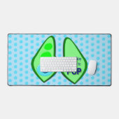 準備完了ポップ・アートの男の赤ちゃんブルーピー デスクマット (キーボード&マウス)