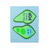 準備完了ポップ・アートの男の赤ちゃんブルーピー ノートパッド (回転)