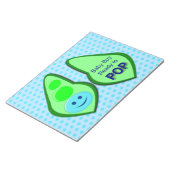 準備完了ポップ・アートの男の赤ちゃんブルーピー ノートパッド (アングル)