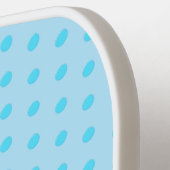 準備完了ポップ・アートの男の赤ちゃんブルーピー ピックルボールラケット (左詳細)