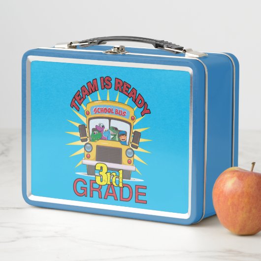 準備完了新学期の第3等級パーソナライズされた名 メタルランチボックス (インサイチュ)