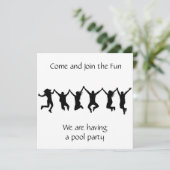 **準備完了祝**プールパーティー**招待状 招待状 (スタンド正面)