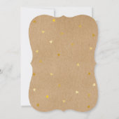 準備完了金ゴールドポップ・アートのハートベビーシャワークラフ素朴ト 招待状 (裏面)