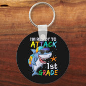 準備完了1年生サメ新学期海 キーホルダー (正面)
