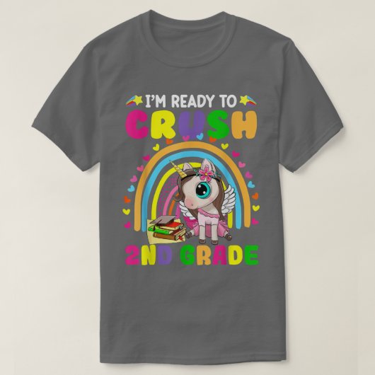 準備完了2年生ユニコーン新学期ギ Tシャツ (デザイン正面)