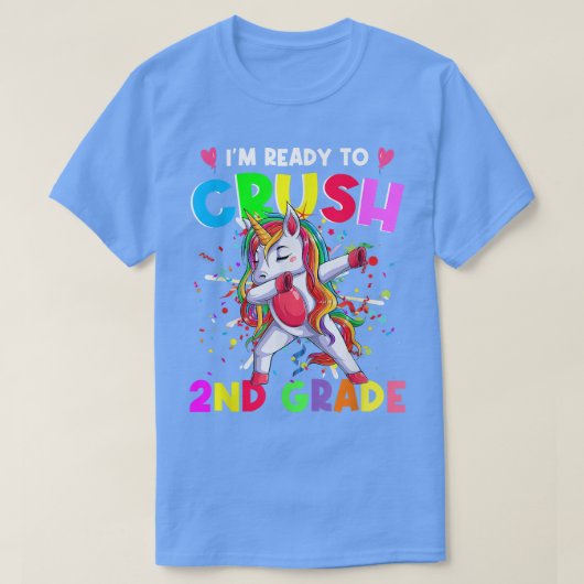 準備完了2年生ユニコーン新学期ギ Tシャツ (デザイン正面)