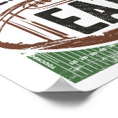 準備完了、セット、食べカスタムサッカーパーティー記号 ポスター (角)