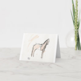 「準備完了」ノート・カードHorseの動作準備完了 カード