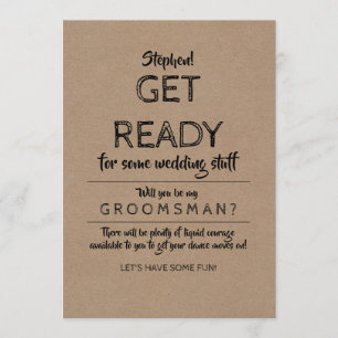 準備 – おもしろい Groomsman Proposal 招待状