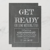 準備 – おもしろい Groomsman Proposal 招待状 (正面/裏面)