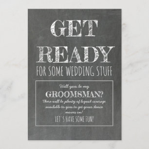 準備 – おもしろい Groomsman Proposal 招待状